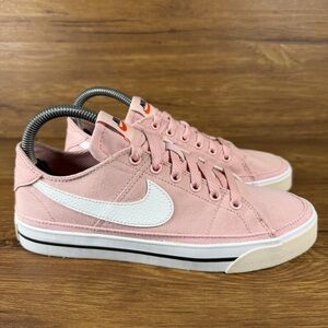 Nike Court Legacy Canvas Pink Sneakers Women’s Size 7 Low Top Shoes